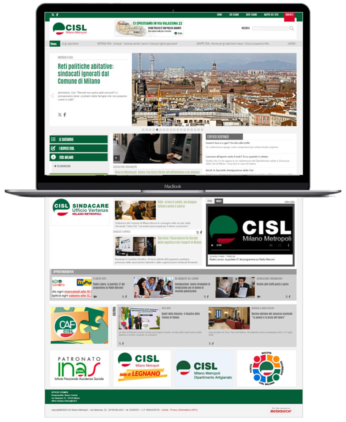 Cisl Milano - Sito web amministrabile