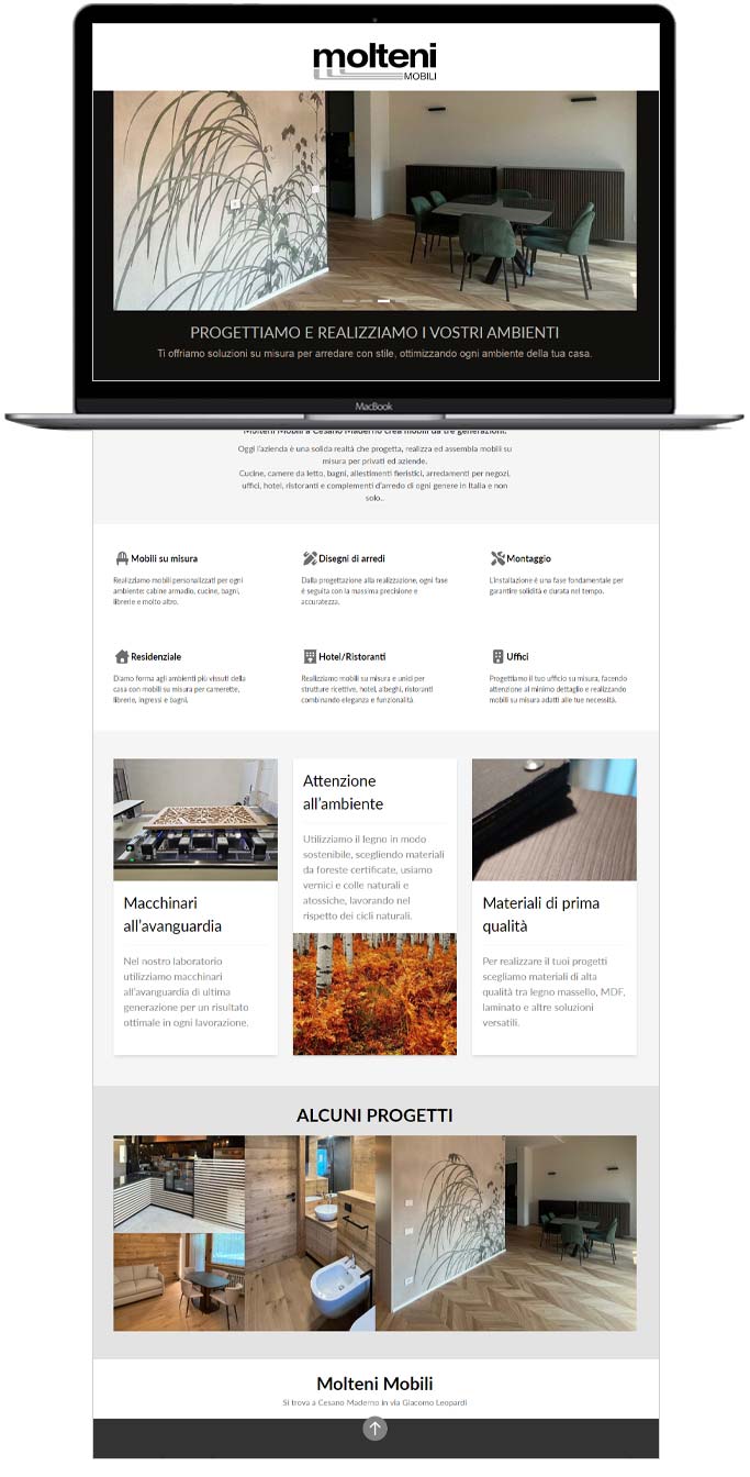 Molteni Mobili - Sito web vetrina